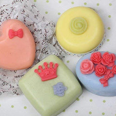 RKPM HOMES Soaps Molds | Silicone Oval Square Heart and Round Shape Mould | Handmade Sharp Edges Soap Making Forms | 3D Moulds for Cake Chocolate Candy Ice Jelly Brownie Dessert - 4 Cavity