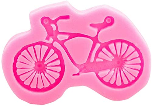 Bicycle Silicone Fondant Mold Chocolate Candy Gumpaste Sugarcraft Cake Decorating Tools Paper Clay Mold (Bicycle Bike with Basket)