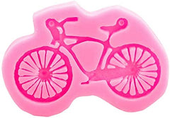 Bicycle Silicone Fondant Mold Chocolate Candy Gumpaste Sugarcraft Cake Decorating Tools Paper Clay Mold (Bicycle Bike with Basket)