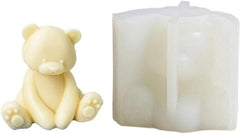 RKPM HOMES Fat Sitting Bear Shape Candle Mold I 3D Fondant Cute Cartoon Silicone Epoxy Casting Mould I for DIY Handmade Ornament Chocolate Cake Décor Aromatherapy Soap Resin Art Craft Home Decoration