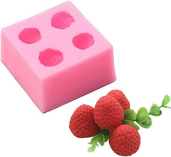 RKPM HOMES Strawberry Shape Chocolate Mould | 3D DIY Fondant Silicone Mold | Baking Tools for Cake Chocolate Candy Ice Jelly Soap | Baking Moulds | for Cake Cupcake Topper Decoration (Large)