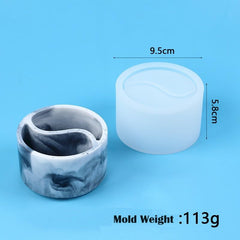 RKPM HOMES Planter Mold I Tai Chi Shape with Drainage Hole Casting Plant Silicone Epoxy Candlestick Mould I Succulent Concrete Molds for Handmade DIY Candles Resin Flower Cement Gardening Pots