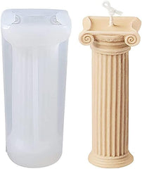 RKPM HOMES Candle Mold I 3D Fondant Cylinder Pillar Silicone Epoxy Mould I for DIY Handmade Ornament Chocolate, Cake Décor, Aromatherapy, Soap, Polymer Clay Resin Art Craft Making (Greek Pillar)