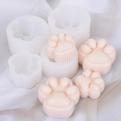 RKPM HOMES Keychain Mold I Cat Dog Paw Shape Casting Silicone Epoxy Mould I for Handmade DIY Pendant Necklace Jewelry Resin Clay Aroma Beads Car Freshie Art Craft Projects Home Décor (Set of 4)