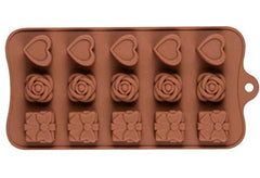 RKPM HOMES Silicone Heart-Shaped Chocolate & Candy Mold (15 Cavity, 3 Love Gift Style, BPA Free)