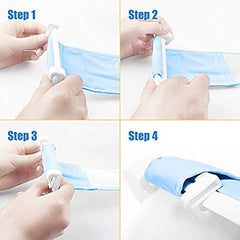 RKPM Newborn Baby Bath Seat Support Net Bathtub Sling Shower Mesh Bathing Cradle Rings for Tub (Bathtub not Included)(Blue)