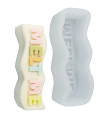 RKPM HOMES Alphabet Letter Pillar Resin Mold I 3D Words Silicone Epoxy Mould I for Candle Making DIY Handmade Ornament Chocolate, Cake Décor, Aromatherapy, Soap, Polymer Clay Art Craft (MELT ME)