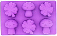 RKPM HOMES 6 Cavities Silicone Soap Molds, Homemade Soap Making Chocolate Baking Molds (Mushroom Flower Silicone Mold)