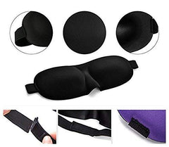 RKPM Polyurethane Sleep Mask-Lightweight & Comfortable Super Soft Adjustable 3D Contoured Eye Masks For Sleeping, Travel, Shift Work, Naps, Night Blindfold Eyeshade With Ear Plug (Purple) 2Pcs