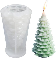 RKPM HOMES Cedar Christmas Tree Candle Mold I 3D Fondant Silicone Scented Wax Mould I Special for Christmas Succulent Molds for DIY Handmade Ornament Cake Décor Aromatherapy Soap Resin Art Craft
