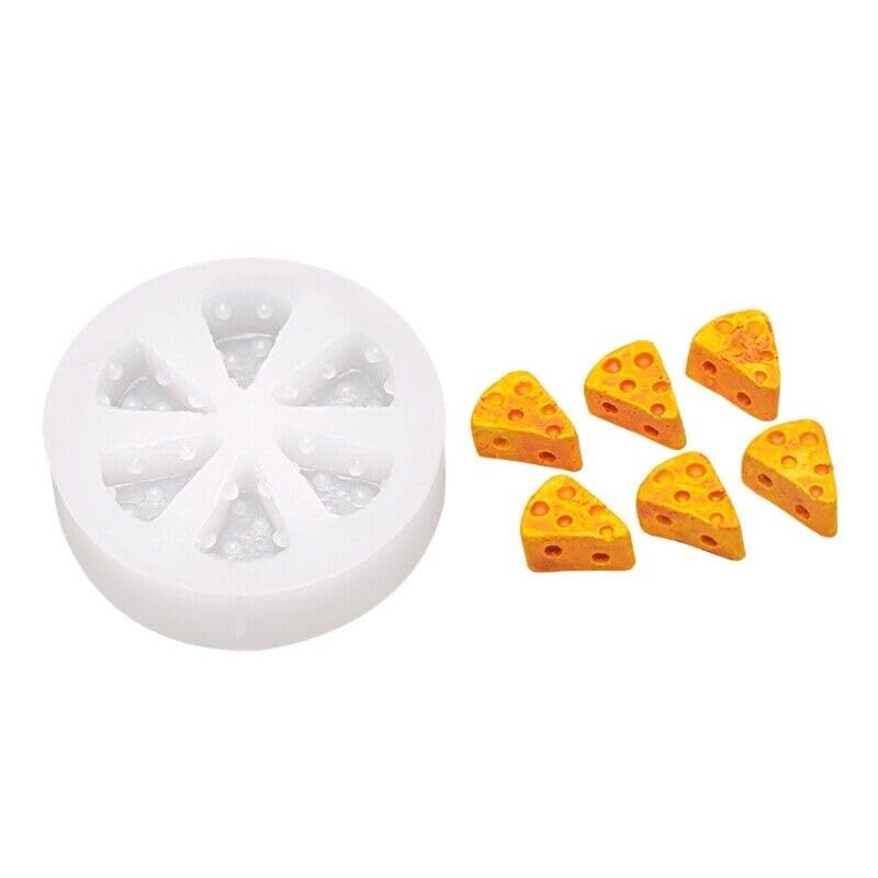 RKPM HOMES Cookie Fondant Mold I 3D Silicone Donut Mould I for DIY Handmade Sugarcraft Cake Decoration, Polymer Clay, Candy, Cupcake Toppers, Jelly, Muffin, Soap Resin Wax Making (6 Cheese Cube)