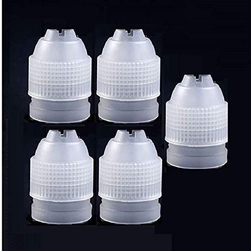 RKPM HOMES Set of 5 Small Standard Couplers Cake Decorating Coupler Pipe Tip Coupler for Icing Nozzles, White 5