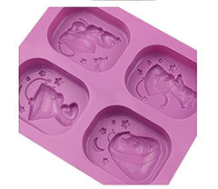 RKPM HOMES Stiff Fish Shape Chocolate Mould | Silicone Candy Mold | Baking Tools for Cake Chocolate Candy Ice Jelly | Cake Baking Moulds | Bakeware Molds | Multicolor – 4 Cavity