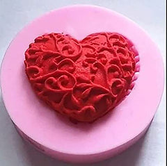 RKPM HOMES 3D Heart Flower Love Heart Shape Mold DIY Fondant Sugar Pudding Soap Candle Mould