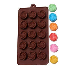 RKPM HOMES Rose Shape Chocolate Mould | Silicone Candy Mold | Baking Tools for Cake Chocolate Candy Ice Jelly | Cake Baking Moulds | Bakeware Molds | Brown – 15 Cavity