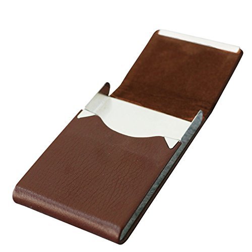 RKPM Luxurious Ultrathin Curve Design Pocket Carrying Cigarette Box With Magnet Lock-Brown