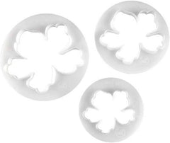 RKPM HOMES 3 Pcs Cookie Cutter Set | Hawaiian Flower Shape Cutter Set | Plastic Fondant Cutter | for Pastry Fruit Biscuit Sugar Craft Candy Cake Decorating | Tools for Holiday Party Wedding Birthday