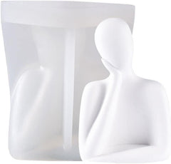 RKPM HOMES Hand Supported Cheek Human Candle Mold I 3D Body Silicone Abstract Sculpture Statue Mould I for Handmade Ornament Aromatherapy Soap, Clay Resin Casting, Art Craft Making (Left Hand)