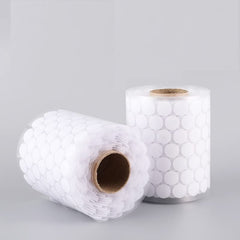 RKPM HOMES Round Double-Sided Hook Loop I Multipurpose Self Adhesive Tape I Non-Slip Anti Curling Velvet Loop I Interlocking Stickers for Carpets Mats Pillows Sofa Couch Blankets - 2 cm (White - 100)