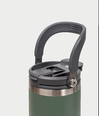 RKPM HOMES Insulated Coffee Mug with Lid & Handle I Double Wall Stainless Steel Vacuum Thermos I Hot & Cold Beverages I Cup with Splash Proof Sliding Lid for Office, Home, Travel - 900ml (White) 1Pcs