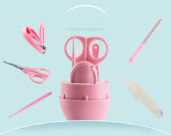 RKPM HOMES Baby Grooming Kit|Hair Brush & Manicure Set For Toddler Soft Bristles Brush|With Scissors/Nail Clipper|Healthcare Daily Hygiene Set|Kids Gift Travel Bath For Boy Girl-Set Of 5,Multicolor