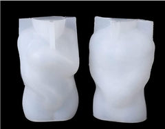 RKPM HOMES Candle Molds with 50 Candle Wicks & Holder I Body Shape 3D Silicone Wax Mould I for Handmade Aromatherapy Plaster, Soap, Clay, Resin Casting, Art Craft Making (Muscle Man with Female)