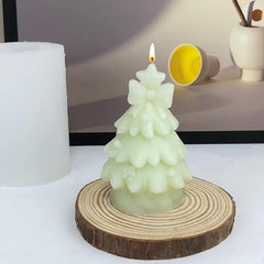 RKPM HOMES Candle Mold I 3D Fondant Silicone Scented Wax Mould I Special for Christmas Succulent Molds for DIY Handmade Aromatherapy Ornament Soap Cake Décor, Resin Art Craft (Christmas Tree Bow Knot)