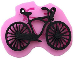 Bicycle Silicone Fondant Mold Chocolate Candy Gumpaste Sugarcraft Cake Decorating Tools Paper Clay Mold (Bicycle Bike with Basket)