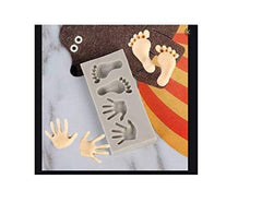 RKPM HOMES Baby Feet Hand Shape Chocolate Mould | 3D DIY Fondant Silicone Candy Mold | Baking Tools for Cake Chocolate Candy Ice Jelly Soap | Cake Baking Moulds | Bakeware Molds | 4 Cavity –Multicolor