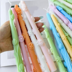 RKPM HOMES Candle Stick Mold I 3D Long Rod Pillar Silicone Epoxy Mould I for DIY Handmade Ornament Cake Décor Aromatherapy Soy Wax Resin Art Craft Making Home Table Decoration (Daisy)