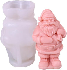 RKPM HOMES Christmas Candle Mold I 3D Santa Claus Backpack and Gift Bag Shape Silicone Scented Wax Mould I for DIY Handmade Ornament Cake Décor Aromatherapy Soap Resin Clay Art Craft Home Décor (A)
