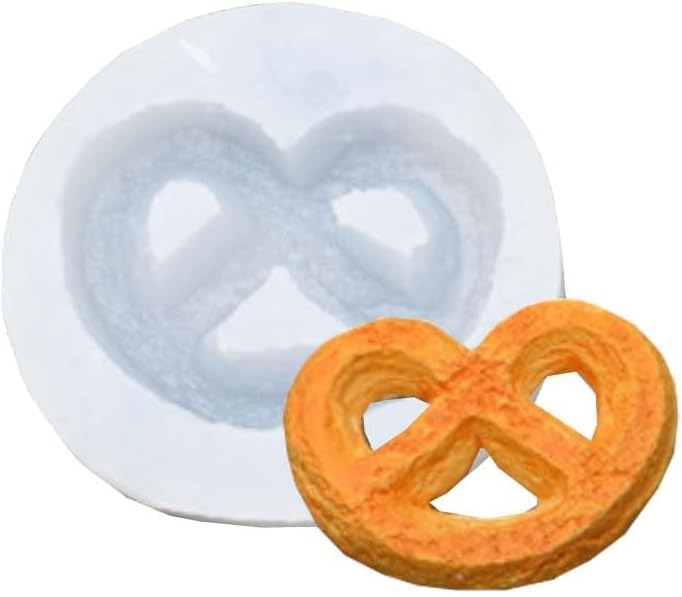 RKPM HOMES Cookie Fondant Mold I 3D Silicone Donut Mould I for DIY Handmade Sugarcraft Cake Decoration, Polymer Clay, Candy, Cupcake Toppers, Jelly, Muffin, Soap Resin Wax Making (Heart Chakli)