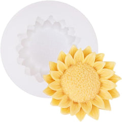 RKPM HOMES Chrysanthemum Chocolate Mold I 3D Fondant Sunflower Flower Shape Silicone Candy Mould I for DIY Handmade Cake Décor Aroma Beads Polymer Clay Soap Pendant Resin Candle Art Crafts Making (A)