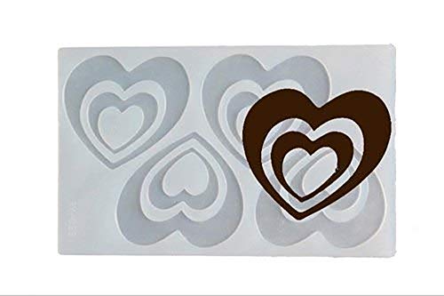 RKPM HOMES Mini Silicone Chocolate Insert Mould Cake Decoration Mould Decor Mould (4 Heart Insert)