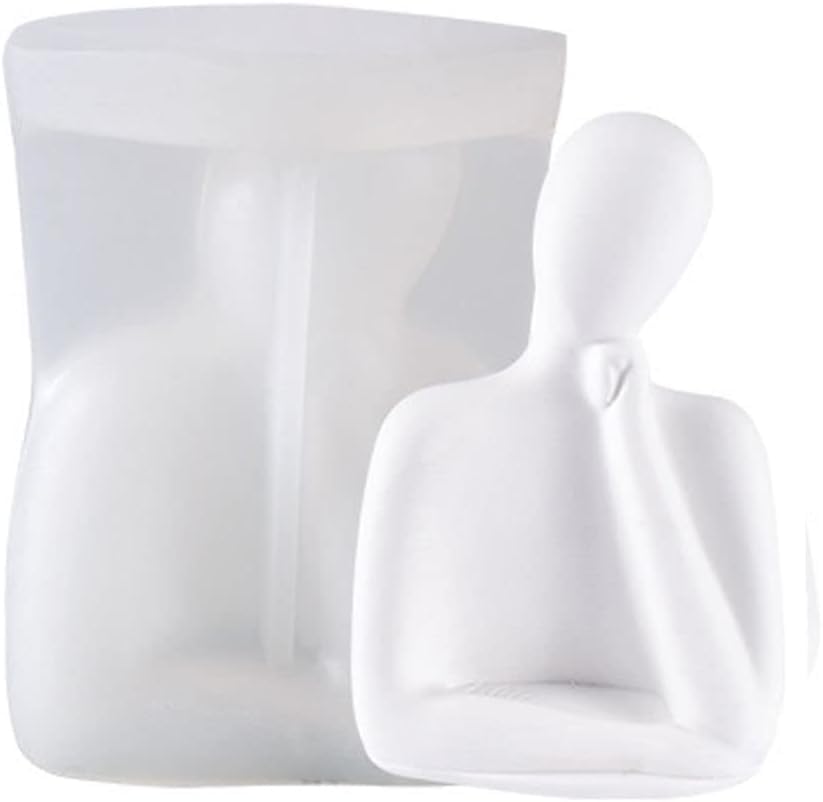 RKPM HOMES Hand Supported Cheek Human Candle Mold I 3D Body Silicone Abstract Sculpture Statue Mould I for Handmade Ornament Aromatherapy Soap, Clay Resin Casting, Art Craft Making (Right Hand)