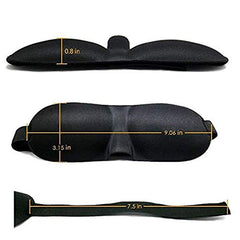 RKPM Sleep Mask - Lightweight & Comfortable Super Soft Adjustable 3D Contoured Eye Masks for Sleeping, Travel, Shift Work, Naps, Night Blindfold Eyes hade With Ear Plug Grey