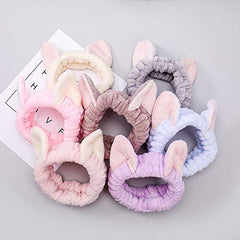 RKPM HOMES Cute Cat Ears Velvet Headbands Colors, Soft Spa Makeup Fashion Plush Hairband for Women - Brown
