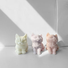 RKPM HOMES Sitting Kitten Shape Candle Mold I 3D Fondant Animal Silicone Epoxy Casting Mould I for DIY Handmade Ornament, Cake Décor, Aromatherapy, Soap, Resin Art Craft Making Home Decoration