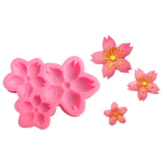 RKPM HOMES Chocolate Fondant Mold I 3D Mini Flowers Silicone Cupcake Mould I for DIY Handmade Sugarcraft Cake Decoration, Polymer Clay, Candy, Cookies, Muffin, Soap Resin Wax Making (Sakura)