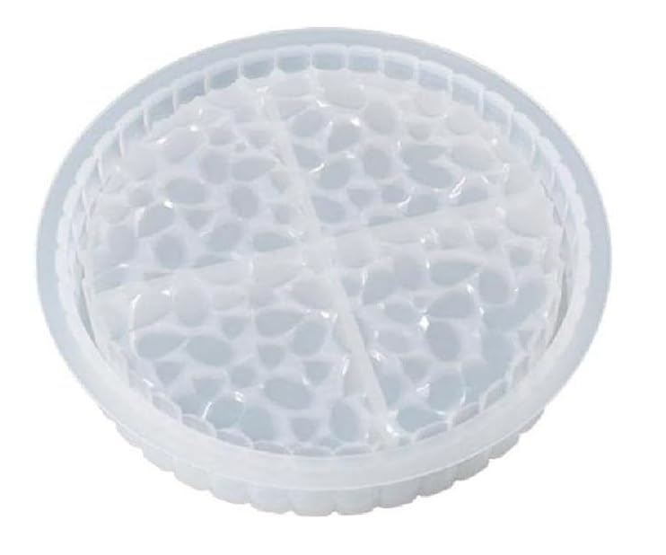 RKPM HOMES Coaster Mould I Silicone Gypsum Clouds Epoxy Resin Deep Casting Tray I for Homemade Ornament DIY Art Crafts Jewelry Storage Box Ring Trinket Container Home Table Decoration (Round)