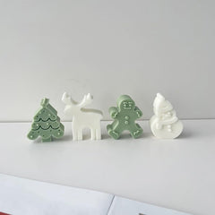 RKPM HOMES Candle Mold I 3D Fondant Silicone Scented Wax Mould I Special for Christmas Succulent Molds for DIY Handmade Aromatherapy Ornament Soap Cake Décor, Resin Art Craft (Snowman)