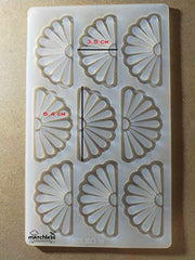 RKPM HOMES Mini Silicone Chocolate Insert Mould Cake Decoration Mould Decor Mould (9 Fan Insert)