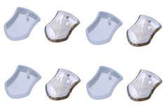 RKPM HOMES Poppy Pendant Mold I Multi Design Shape with Hanging Hole Silicone Epoxy Mould I for DIY Homemade Resin Soap Clay Art Craft Jewelry Keychain Charm Necklace Earring Making - 4 Pcs (Shield)