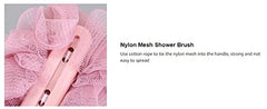 RKPM Body Bath Brush Luxurious Back Scrubber Shower Brush with Long Handle for Men Women,17-Inch Long - Pink - 1 Pcs Get With This Bathing Brush Multi colour