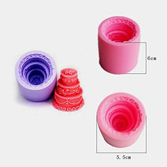 RKPM HOMES Cake Shape Candle Molds I 3D Fondant Pillar Silicone Plaster Epoxy Mould I for DIY Handmade Chocolate, Cake Décor, Aromatherapy, Soap, Resin Art Craft Making, Home Party Decoration