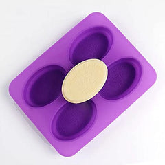 RKPM HOMES Silicone Cake Baking Pan Jelly Pudding Mousse Mould Nautical Handmade Cloud Cold Process Soap Mold (4 Cavity Oval Paradise Tree Mold)