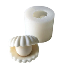 RKPM HOMES Pearl Candle Molds I 3D Fondant Shell Pillar Silicone Epoxy Mould I for DIY Handmade Ornament, Chocolate, Cake Décor, Aromatherapy, Soap, Resin Art Craft Making, Home Party Decoration