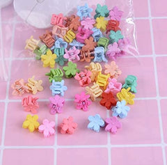 RKPM HOMES Small Flower Shaped Claw Type Hair Clips (Multi Colour) Pack of 20 Pieces