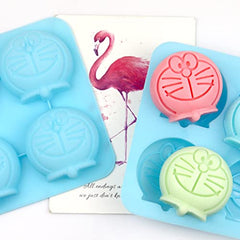 RKPM HOMES Dora Cartoon Shape Chocolate Mould | 3D DIY Fondant Silicone Candy Mold | Baking Tools for Cake Chocolate Candy Ice Jelly Soap | Cake Baking Moulds | Bakeware Molds | Multicolor - 4 Cavity