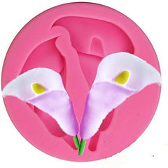 RKPM HOMES Fondant Mold I 3D Calla Lily Flower Shape Silicone Baking Mould I for Handmade DIY Jelly Cakes Dessert Candy Chocolate Pastry Polymer Clay Soap Resin Candle Muffin Cupcake Décor – 2 Cavity